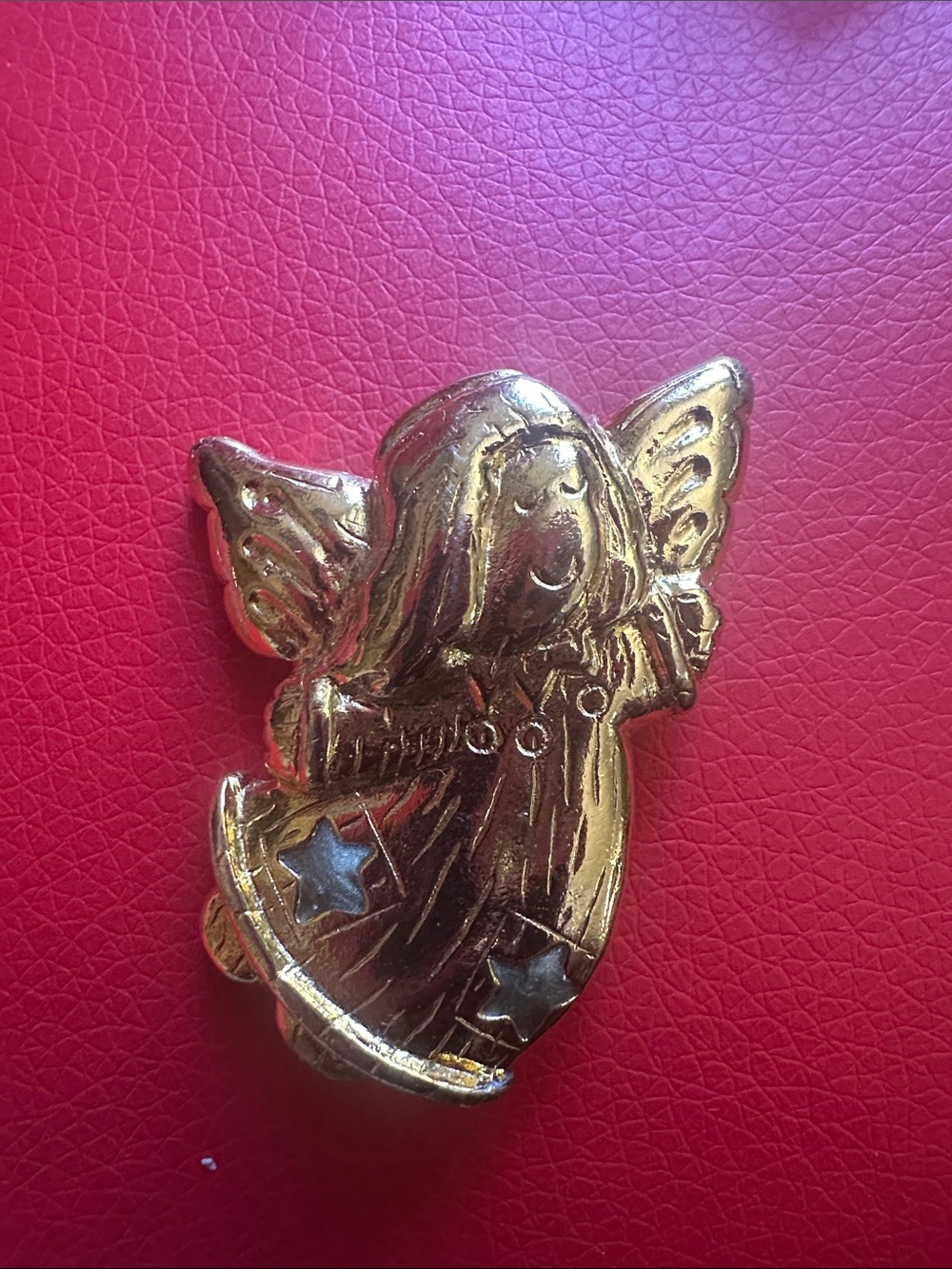 Gold Angel w/Silver Stars